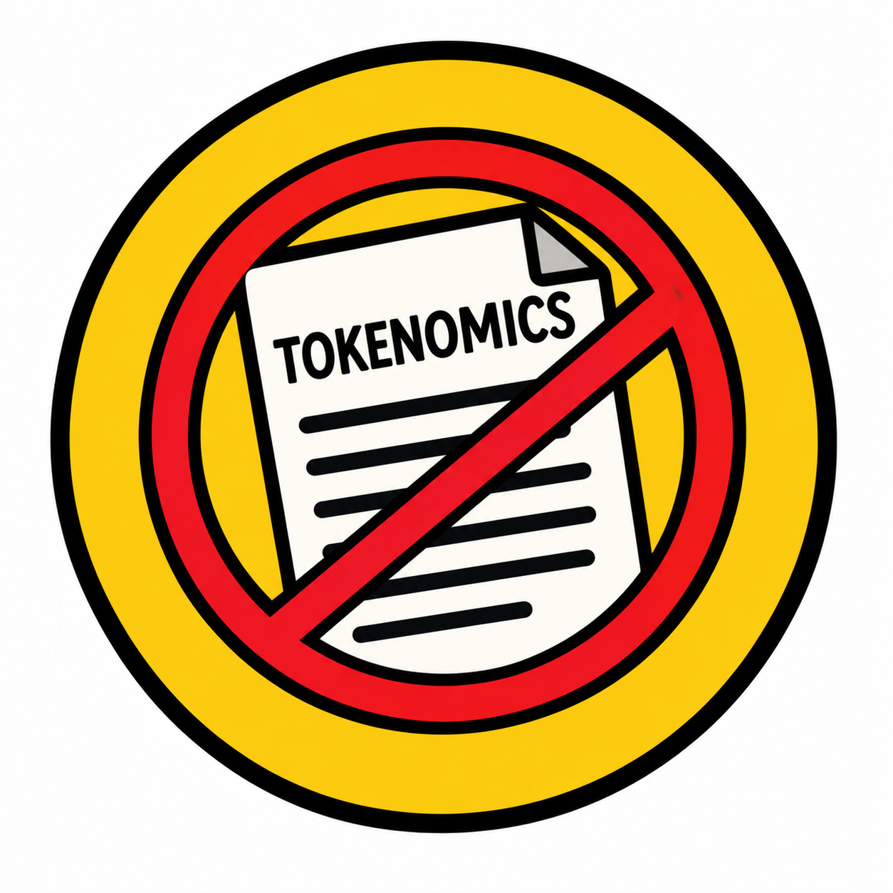 Tokenomicless token artwork