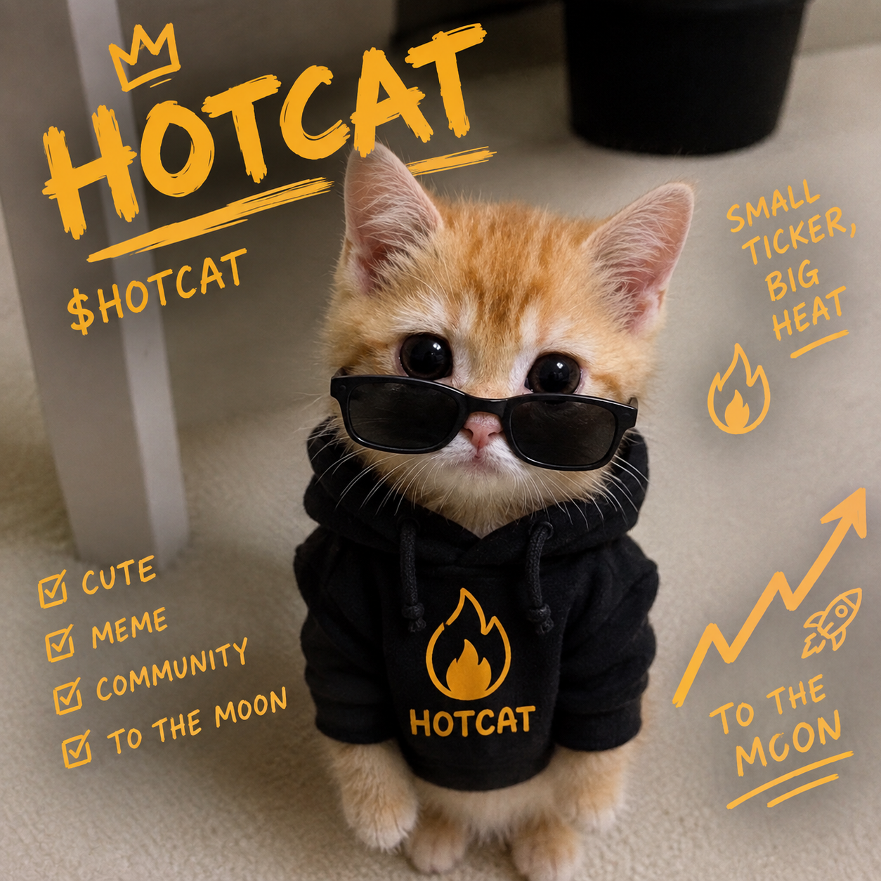 HOT CAT token artwork